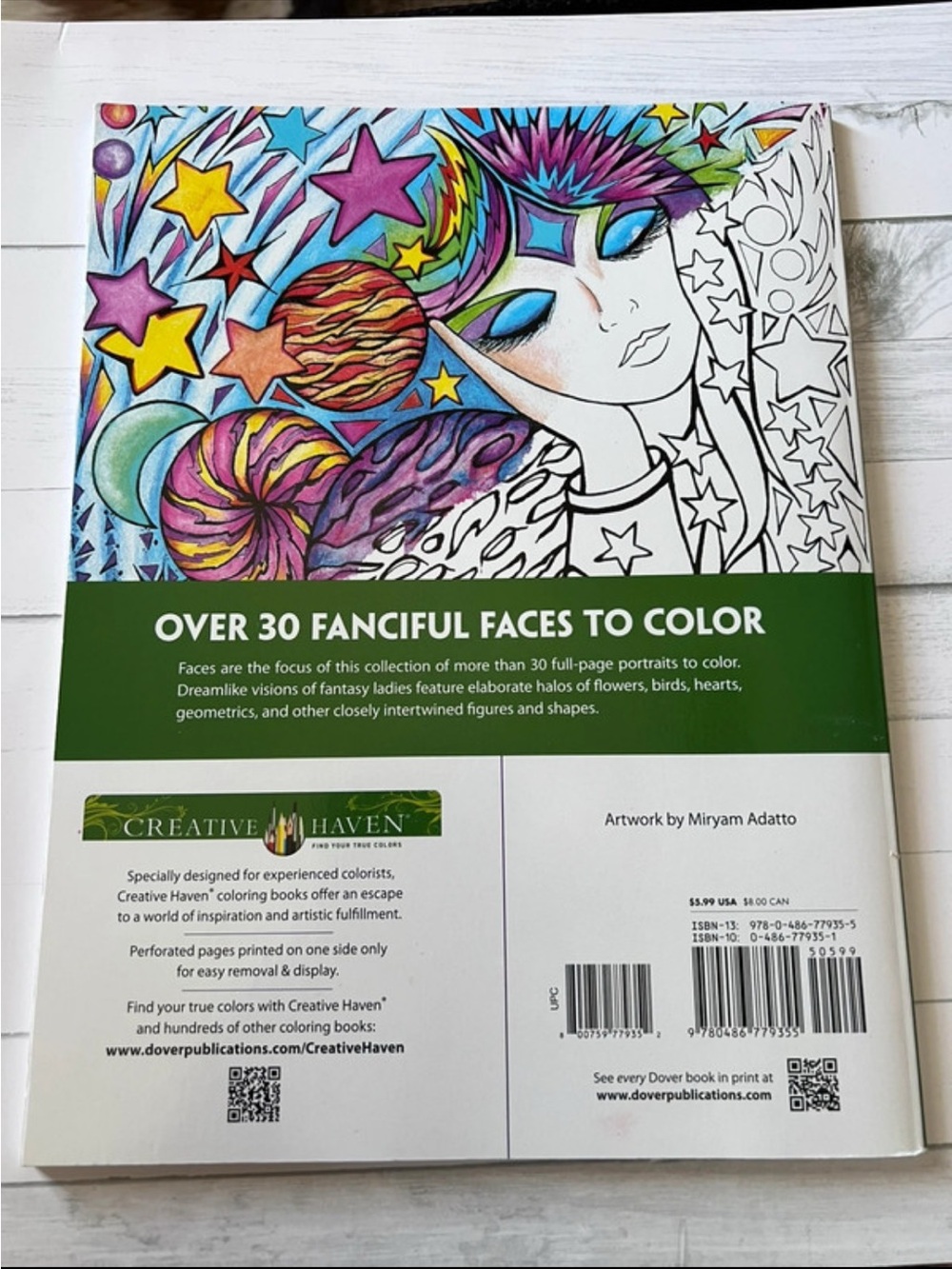 Fanciful Faces Coloring Book - Multicolor - Picture 6 of 6